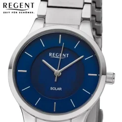 Regent Damen Armbanduhr Analog Metallarmband silber URBA727