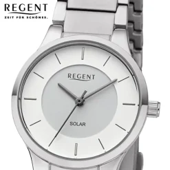 Regent Damen Armbanduhr Analog Metallarmband silber URBA728
