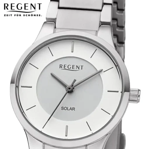 Regent Damen Armbanduhr Analog Metallarmband silber URBA728