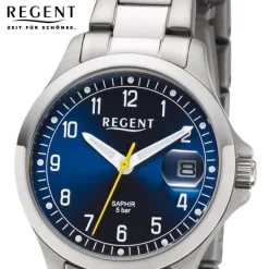 Regent Damen Armbanduhr Analog Metallarmband silber URBA787