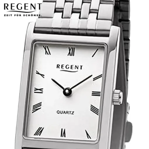 Regent Damen Armbanduhr Analog Metallarmband silber URF1331