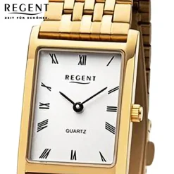 Regent Damen Armbanduhr Analog Metallarmband gold URF1333