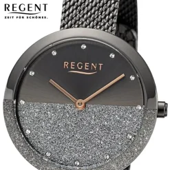 Regent Damen Armbanduhr Analog Metallarmband schwarz UR2252542