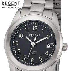 Regent Damen Armbanduhr Analog Metallarmband grau URF1334
