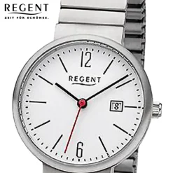 Regent Damen Armbanduhr Analog Edelstahlarmband silber URF1356