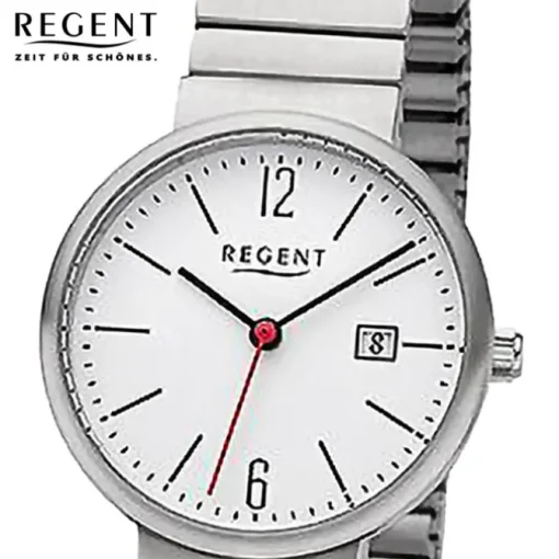 Regent Damen Armbanduhr Analog Edelstahlarmband silber URF1356