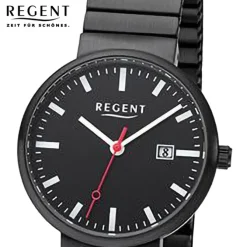Regent Damen Armbanduhr Analog Edelstahlarmband schwarz URF1360