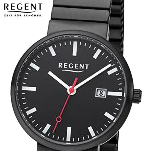 Regent Damen Armbanduhr Analog Edelstahlarmband schwarz URF1360