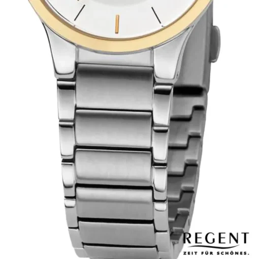 Regent Damen Armbanduhr Analog Metallarmband silber URBA729