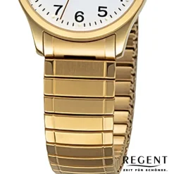 Regent Damen Armbanduhr Analog Edelstahlarmband gold URF1513
