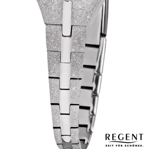Regent Damen Armbanduhr Analog F-626 Quarz-Uhr Metall silber URF626