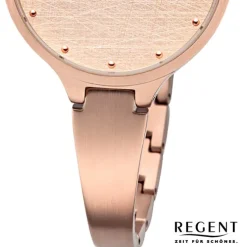 Regent Damen Armbanduhr Analog BA-561 Quarz-Uhr Edelstahl rosa URBA561
