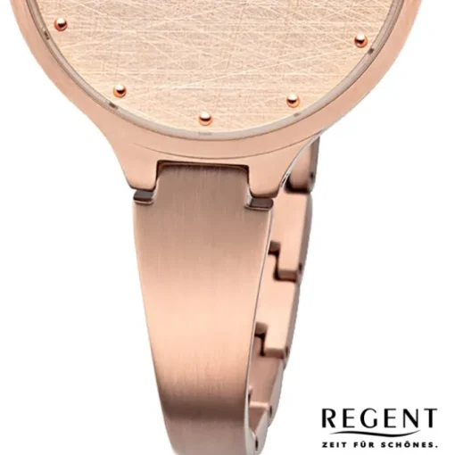 Regent Damen Armbanduhr Analog BA-561 Quarz-Uhr Edelstahl rosa URBA561