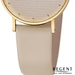 Regent Damen Armbanduhr Analog Lederarmband hellbraun UR2152580