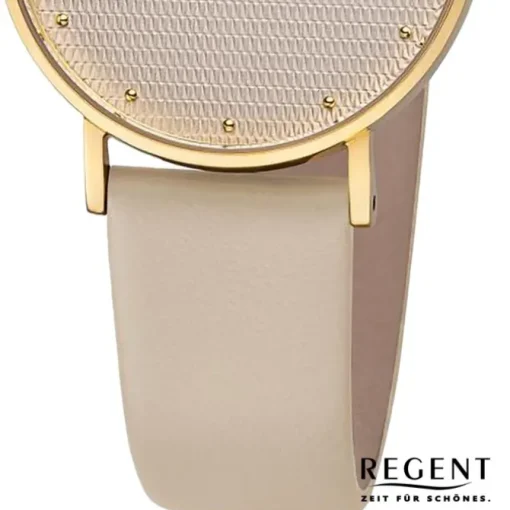 Regent Damen Armbanduhr Analog Lederarmband hellbraun UR2152580