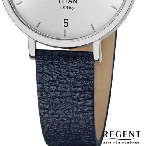 Regent Damen Armbanduhr Analog Lederarmband schwarz URBA693
