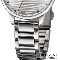 Regent Damen Armbanduhr Analog Metallarmband silber URBA743