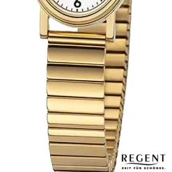 Regent Damen Armbanduhr Analog Edelstahlarmband gold URF1362