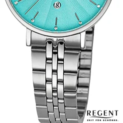 Regent Damen Armbanduhr Analog Metallarmband silber URF1495
