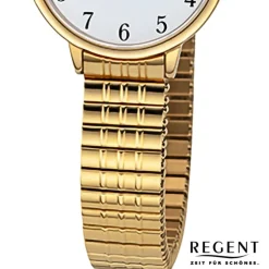 Regent Damen Armbanduhr Analog Edelstahlarmband gold URF1511