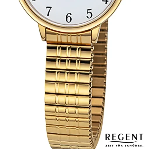 Regent Damen Armbanduhr Analog Edelstahlarmband gold URF1511