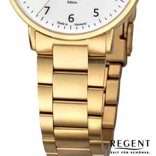 Regent Damen Armbanduhr Analog Metallarmband gold URGM2305