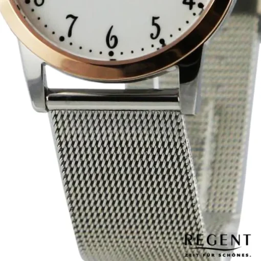 Regent Damen Armbanduhr Analog Metallarmband silber UR2253174