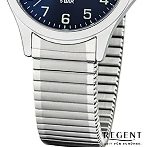 Regent Damen Armbanduhr Analog 2242416 Quarz-Uhr Metall silber UR2242416