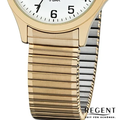 Regent Damen Armbanduhr Analog 2243489 Quarz-Uhr Metall gold UR2243489