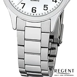 Regent Damen Armbanduhr Analog 2252410 Quarz-Uhr Metall silber UR2252410