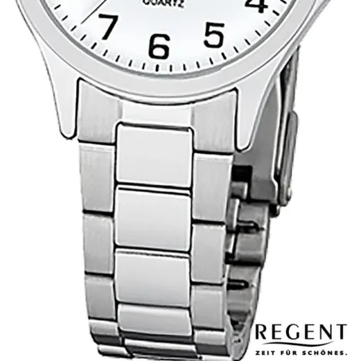 Regent Damen Armbanduhr Analog 2252410 Quarz-Uhr Metall silber UR2252410