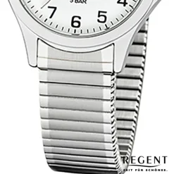 Regent Damen Armbanduhr Analog 2242424 Quarz-Uhr Metall silber UR2242424