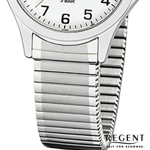 Regent Damen Armbanduhr Analog 2242424 Quarz-Uhr Metall silber UR2242424