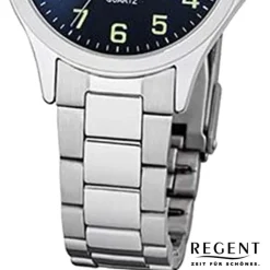 Regent Damen Armbanduhr Analog 2252407 Quarz-Uhr Metall silber UR2252407