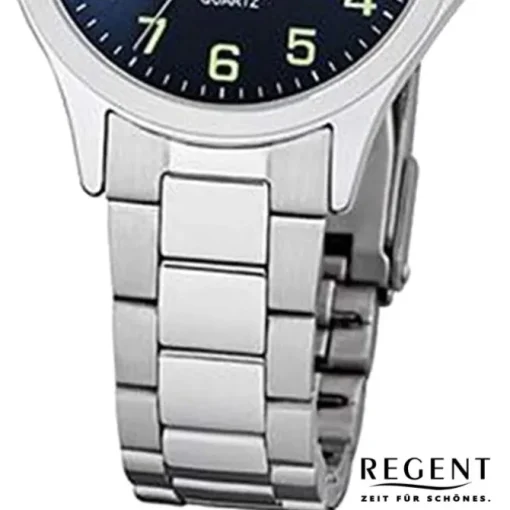 Regent Damen Armbanduhr Analog 2252407 Quarz-Uhr Metall silber UR2252407