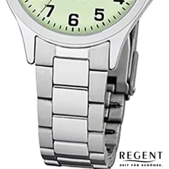 Regent Damen Armbanduhr Analog 2252408 Quarz-Uhr Metall silber UR2252408