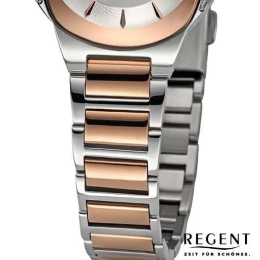 Regent Damen Armbanduhr Analog Metallarmband rosegold silber UR2212540
