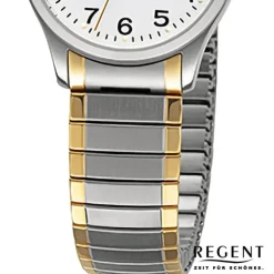 Regent Damen Armbanduhr Analog Edelstahlarmband gold silber URF1514