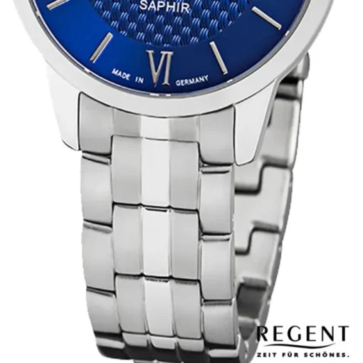 Regent Damen Armbanduhr Analog GM-1625 Quarz-Uhr Metall silber URGM1625