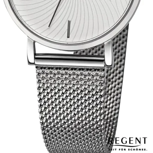 Regent Damen Armbanduhr Analog Metallarmband silber URBA748