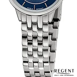 Regent Damen Armbanduhr Analog GM-2126 Quarz-Uhr Metallband silber URGM2126