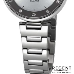 Regent Damen Armbanduhr Analog Metallarmband silber UR2254040