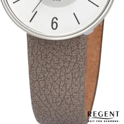 Regent Damen Armbanduhr Analog Lederarmband taupe URBA718