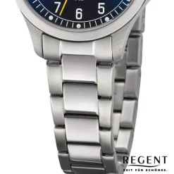 Regent Damen Armbanduhr Analog Metallarmband silber URBA787