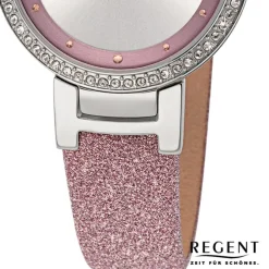 Regent Damen Armbanduhr Analog Lederarmband rosa URBA799