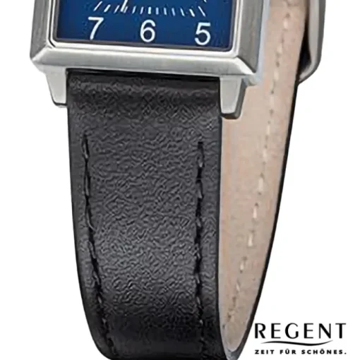Regent Damen Armbanduhr Analog Lederarmband schwarz URF1317