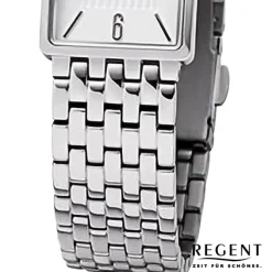 Regent Damen Armbanduhr Analog Metallarmband silber URF1343
