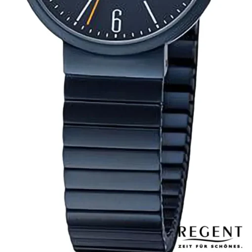Regent Damen Armbanduhr Analog Edelstahlarmband dunkelblau URF1357
