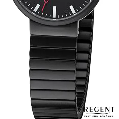 Regent Damen Armbanduhr Analog Edelstahlarmband schwarz URF1360