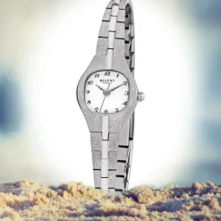 Regent Damen Armbanduhr Analog F-626 Quarz-Uhr Metall silber URF626